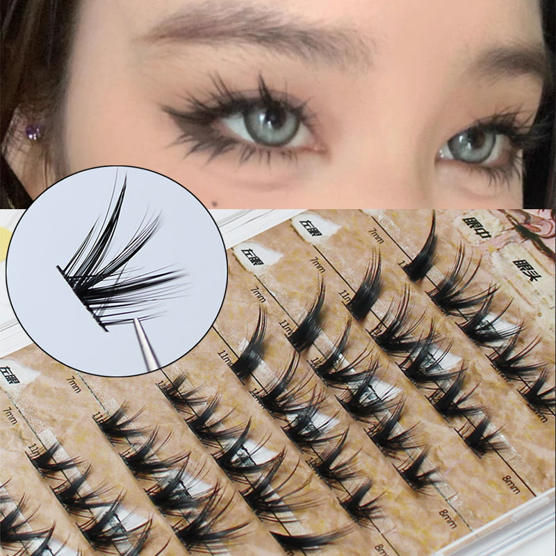Eyelash Extension Volume Cat Eye - رموش سميكة من المنك للماكياج ،