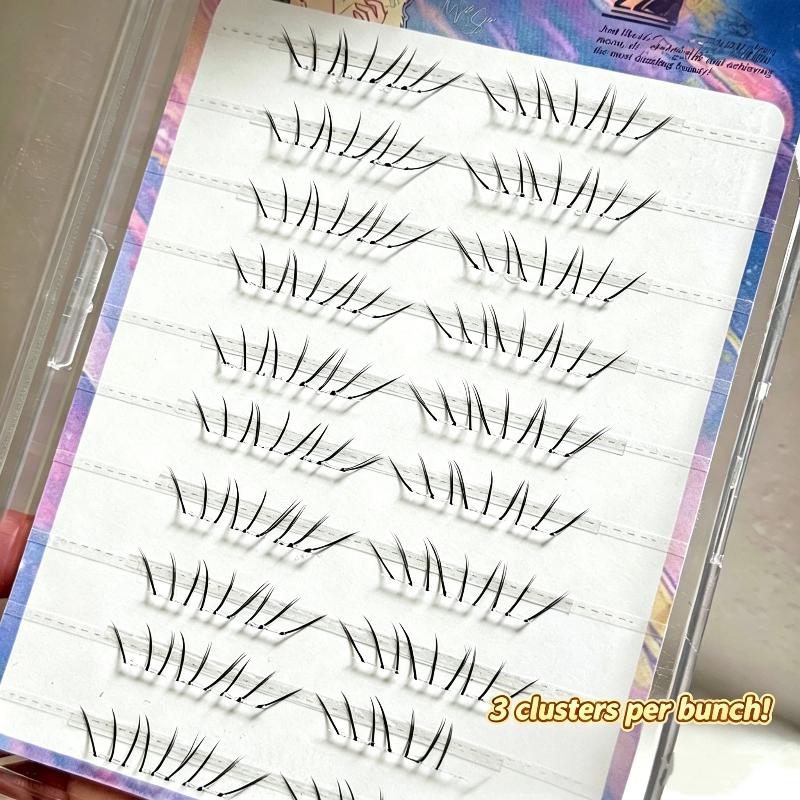 Eyelash Extension With Glue - مجموعة رموش سفلية طبيعية كوميدية ذاتية