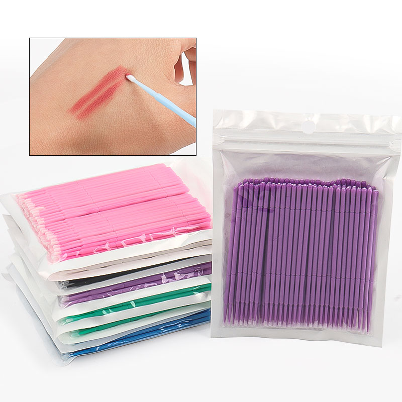 Eyelash Extension With Glue - 100 قطعة/الحقيبة الخيزران رمش تمديد تنظيف