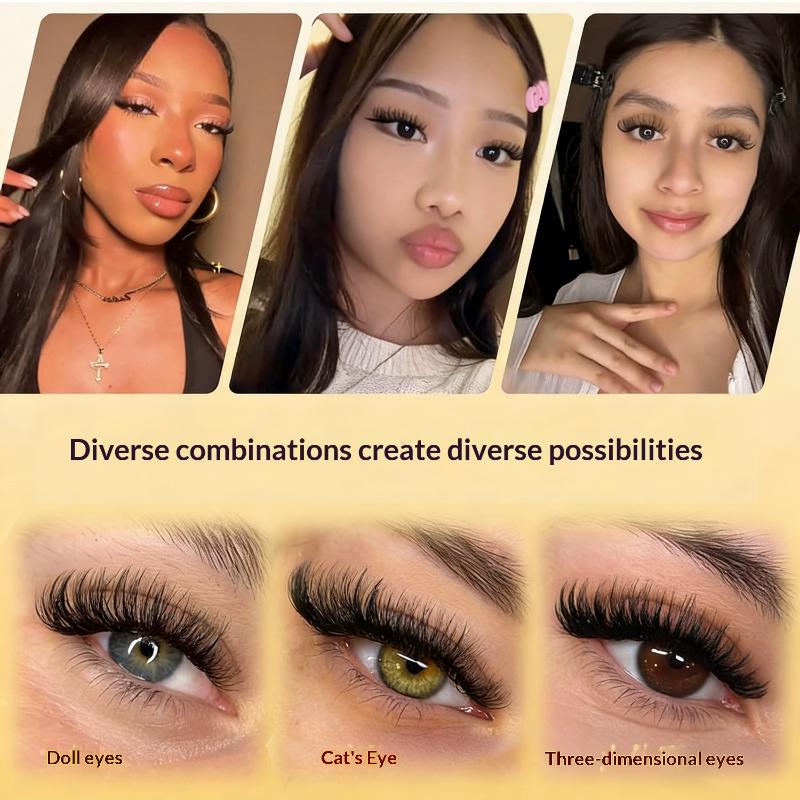 Eyelash Extension With Glue - طقم جديد لتمديد الرموش بدون غراء،