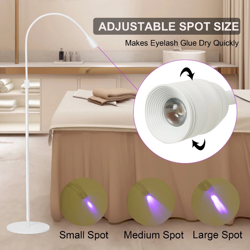 Eyelash Extension With Glue - مصباح أشعة فوق البنفسجية للأظافر والرموش،