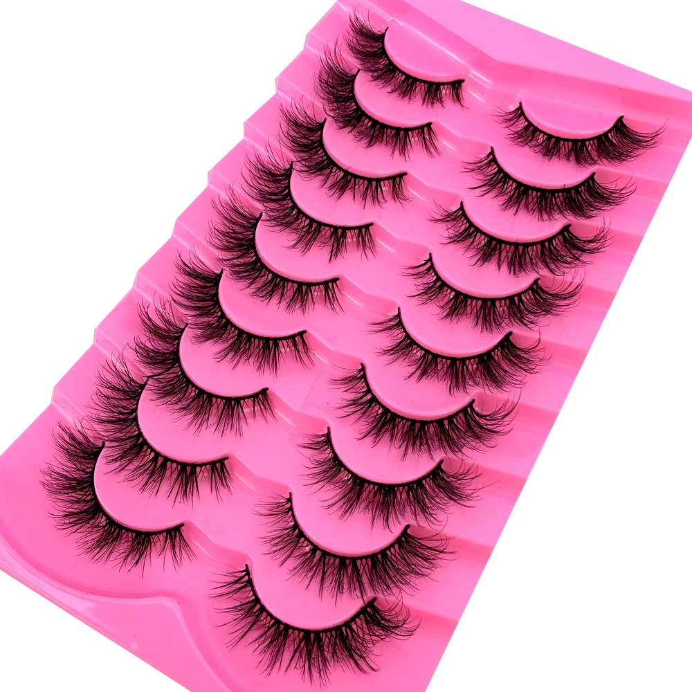 Eyelash Extension Volume Cat Eye - 9 أزواج من رموش المنك الكثيفة
