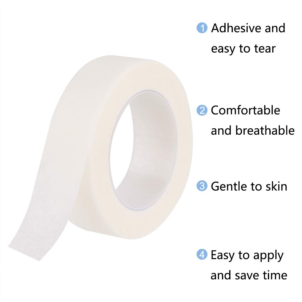 5 لفات شريط رموش أبيض لاصق رمش - مراجعة Tape Breathable Lash وسعره