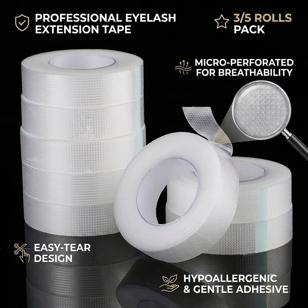 3/5 لفات شريط لاصق للرموش من ا - مراجعة Tape Breathable Lash وسعره