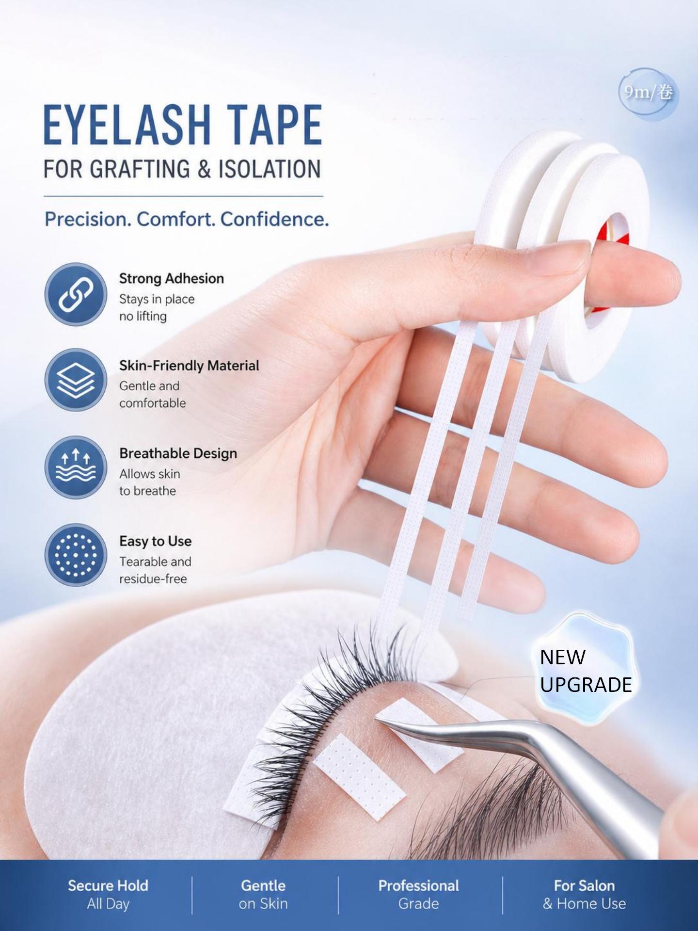 10 لفات من شريط الرموش بعرض 0. - مراجعة Tape Breathable Lash وسعره
