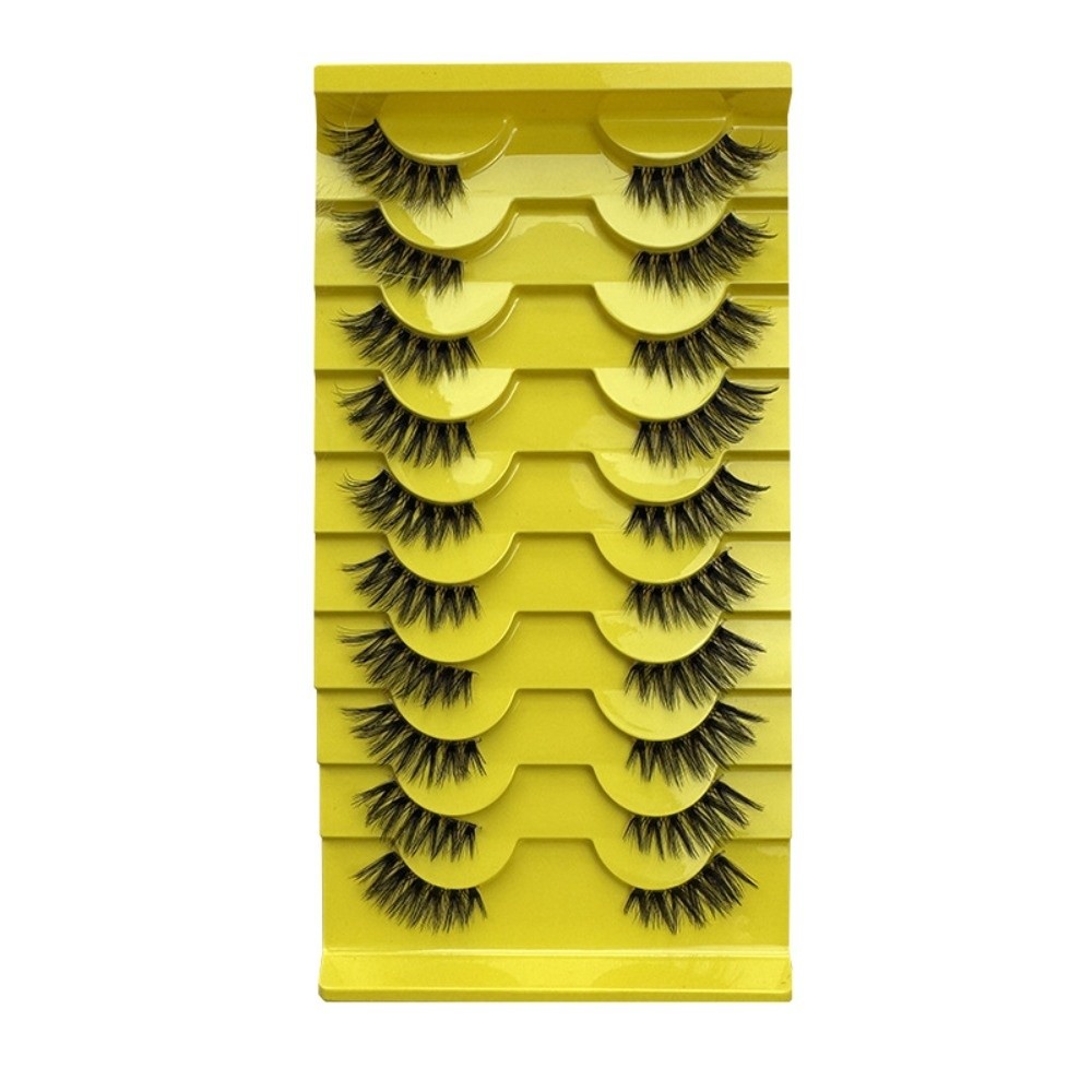 10 أزواج من الرموش الصناعية ثل - مراجعة Eyelash Extension Volume Cat Eye وسعره
