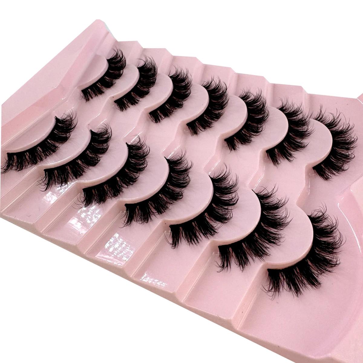 7 أزواج من الرموش الصناعية الط - مراجعة Eyelash Extension Volume Cat Eye وسعره