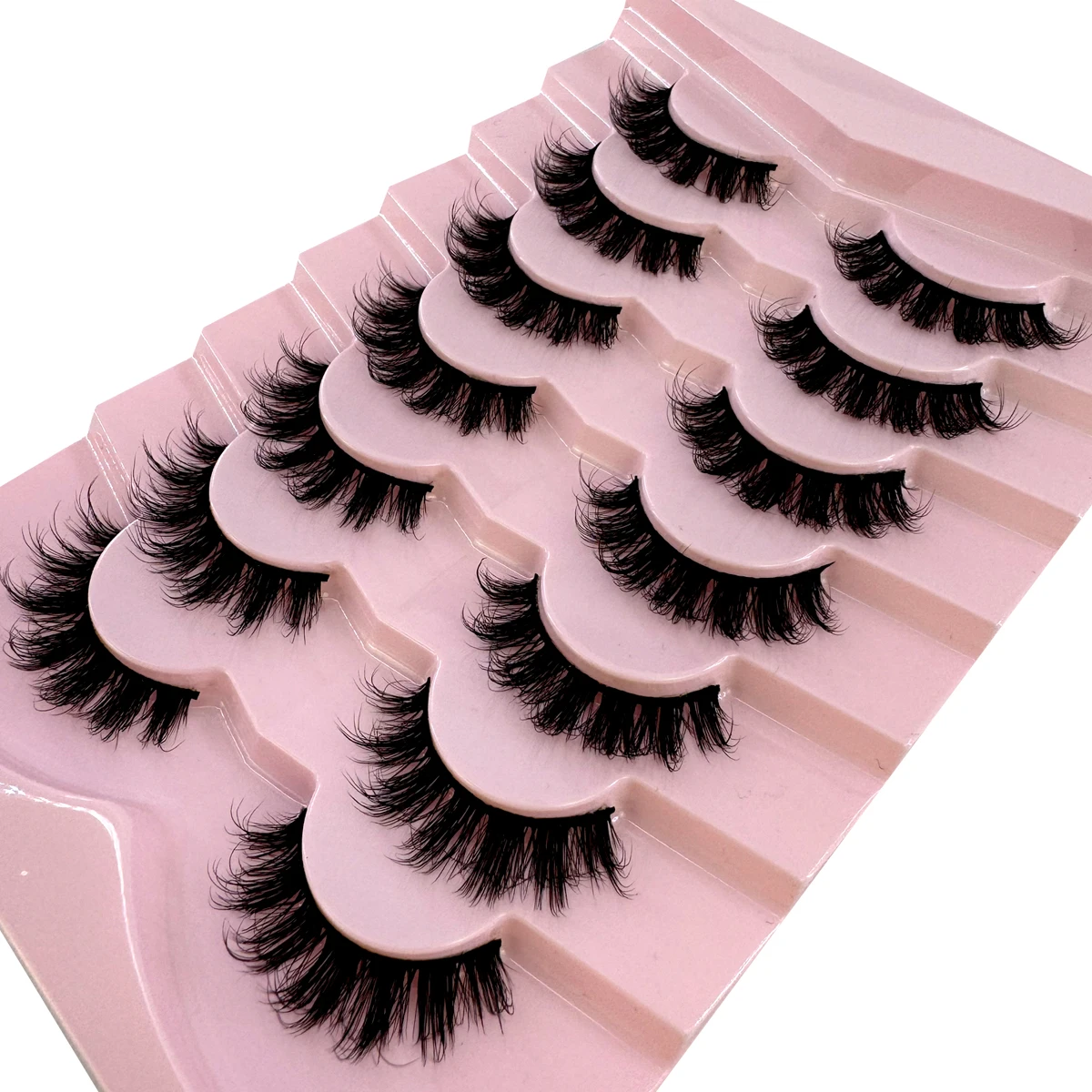 7 أزواج من الرموش الصناعية الط - مراجعة Eyelash Extension Volume Cat Eye وسعره
