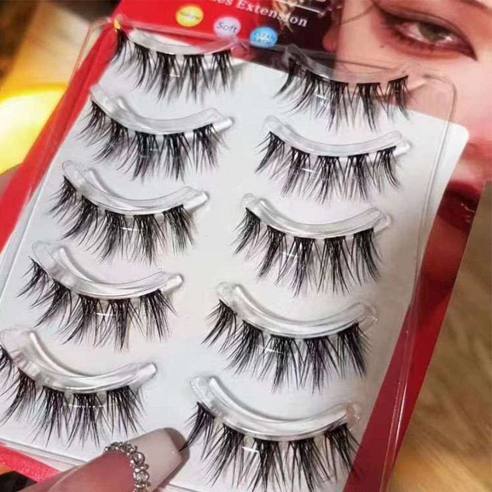 5 أزواج ثلاثية الأبعاد المنك ا - مراجعة Eyelash Extension Volume Cat Eye وسعره