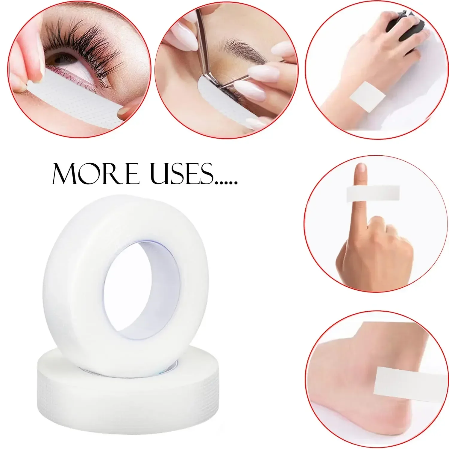 شريط لاصق للرموش 2-10 لفات، شر - مراجعة Tape Breathable Lash وسعره