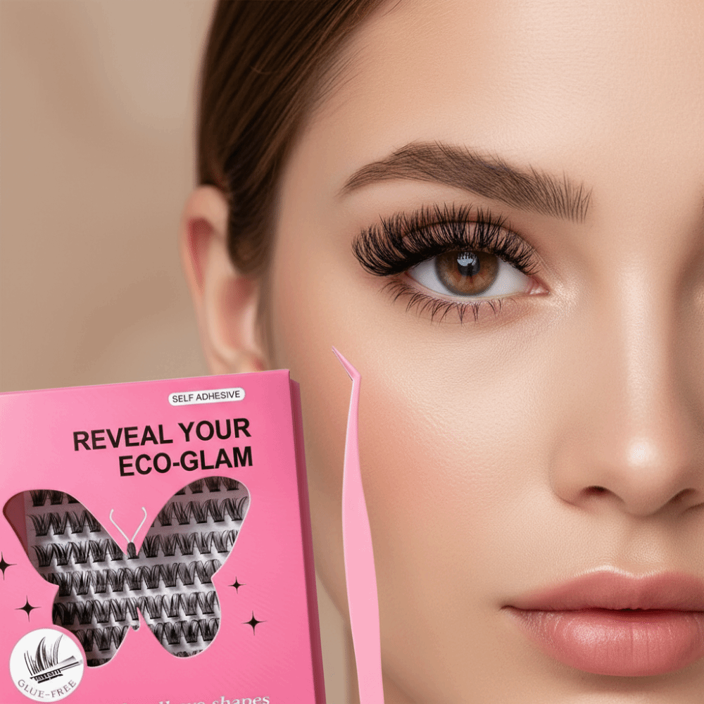 طقم تمديد الرموش بمظهر طبيعي ل - مراجعة Eyelash Extension With Glue وسعره