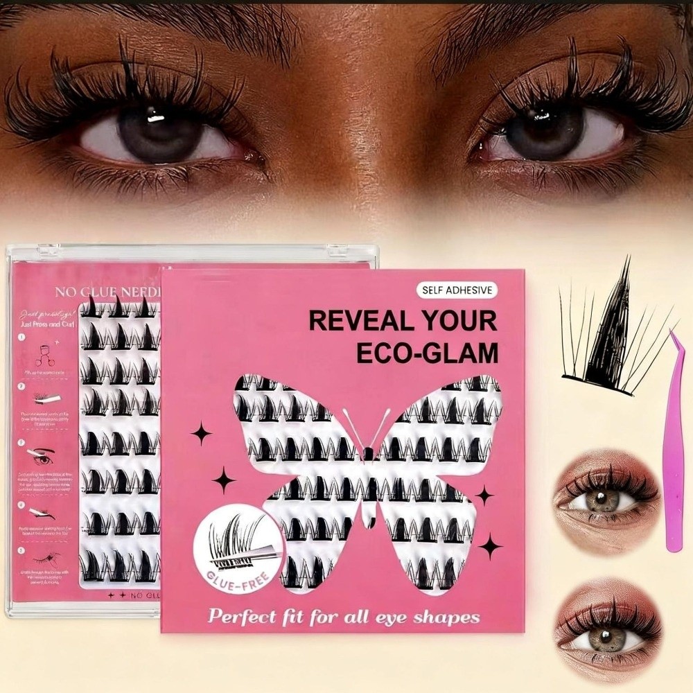 طقم تمديد الرموش بمظهر طبيعي ل - مراجعة Eyelash Extension With Glue وسعره