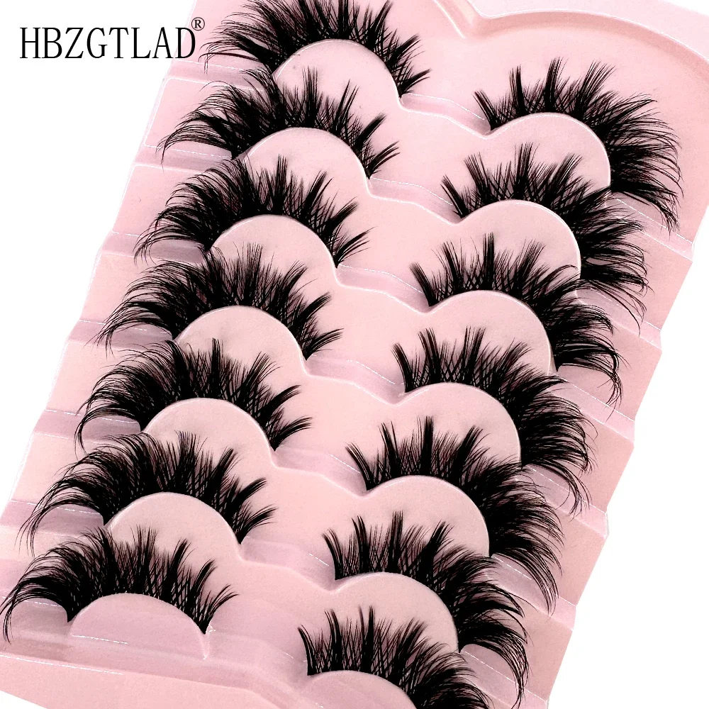 رموش HBZGTLADMink كثيفة بتأثير - مراجعة Eyelash Extension Volume Cat Eye وسعره