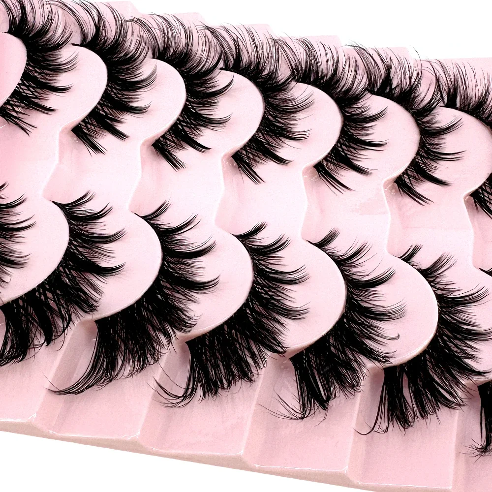 رموش HBZGTLADMink كثيفة بتأثير - مراجعة Eyelash Extension Volume Cat Eye وسعره