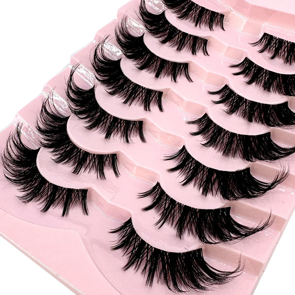 رموش HBZGTLADMink كثيفة بتأثير - مراجعة Eyelash Extension Volume Cat Eye وسعره