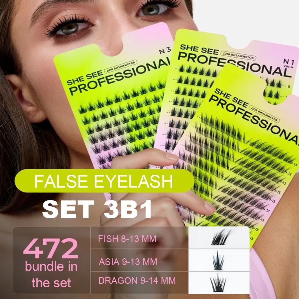 العنقودية الطبيعية الرموش الصن - مراجعة Eyelash Extension Volume Cat Eye وسعره