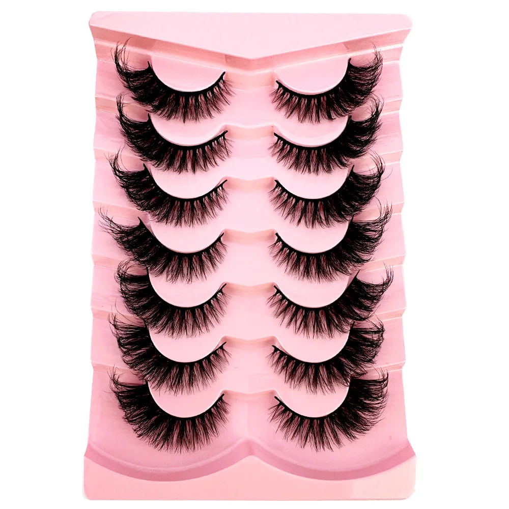 7 أزواج من الرموش السميكة ذات  - مراجعة Eyelash Extension Volume Cat Eye وسعره