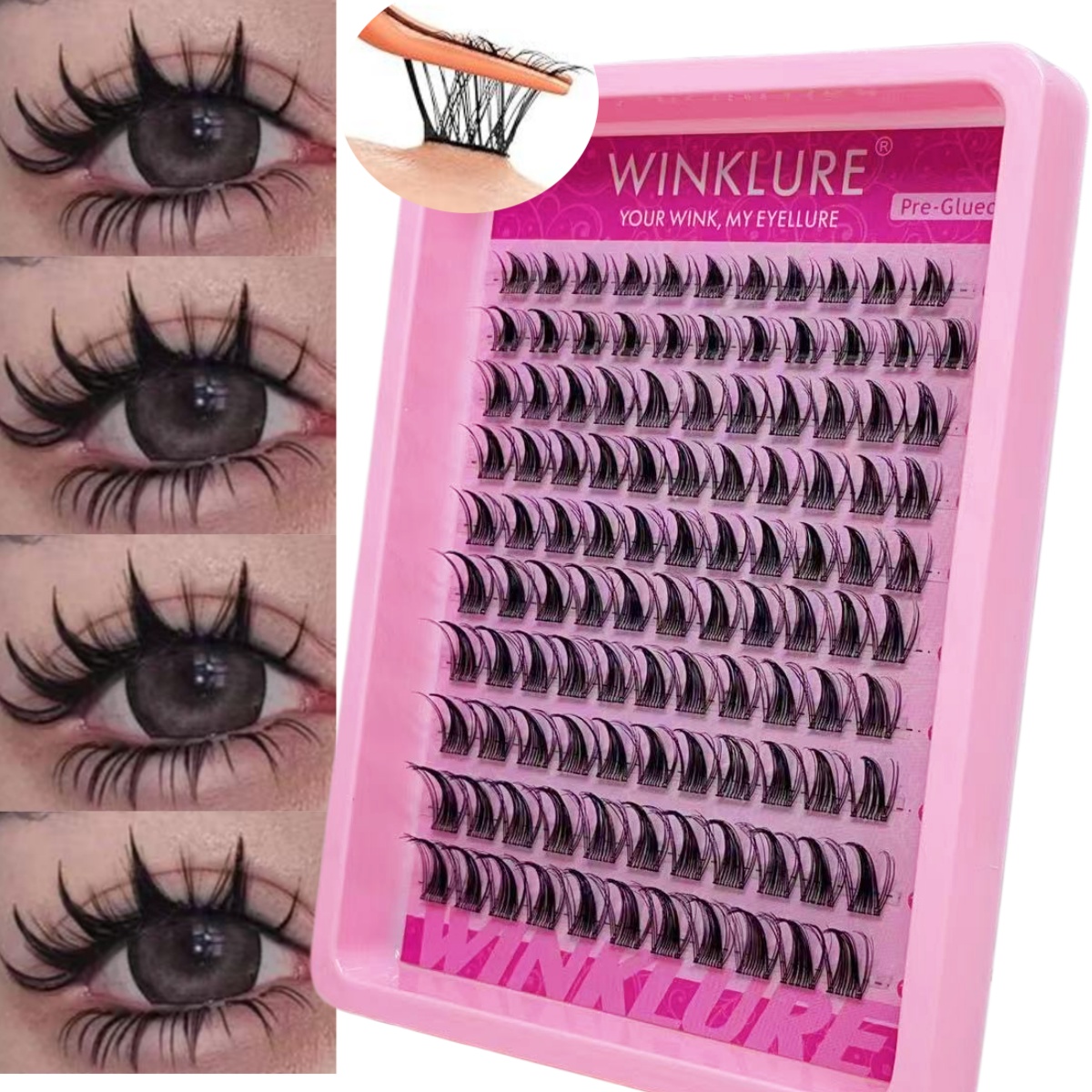 رموش صناعية ذاتية اللصق من WIN - مراجعة Eyelash Extension Volume Cat Eye وسعره
